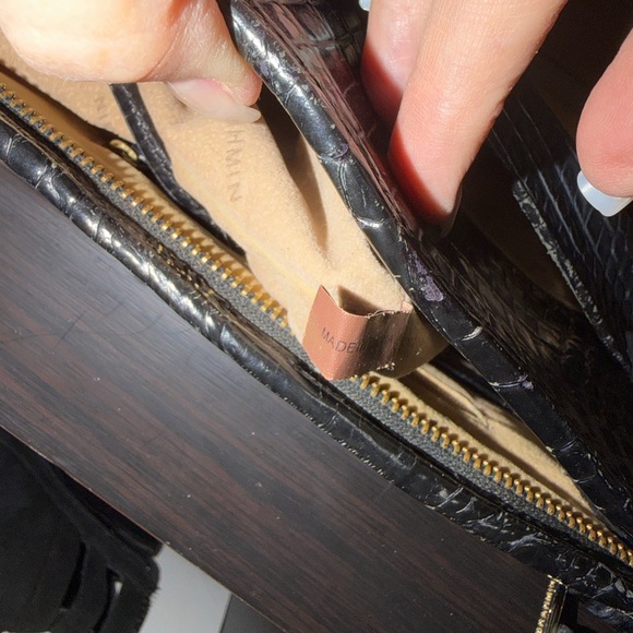 Brahmin Black Croc-Embossed Tote - Picture 8 of 8